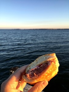 prosciutto and provolone from the cheese shop