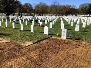 One member of our group was the wife of a brother who is currently deployed.  I thought the fresh graves might affect her.  If it did, she didn't show it.  We were all impressed by her strength.  It certainly affected me.