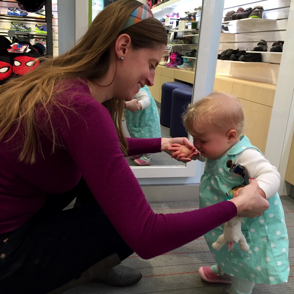 Getting her first shoes
