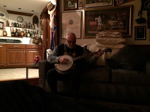 might fine a-pickin' and a-strummin'