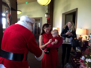 Effie wasn't the hugest fan of Santa, but he was very polite and did his best to make her comfortable