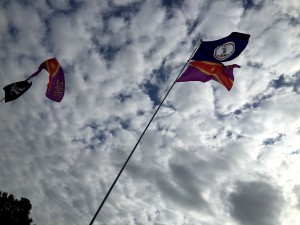 We had the tallest flags at the tailgate