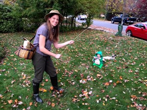 EF's first Halloween, she was a rainbow trout