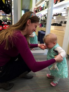 Getting her first shoes