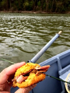 Country ham biscuits for lunch