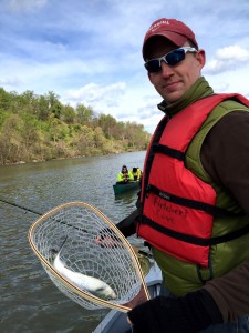 Caught despite the proximity of our friends in the canoe