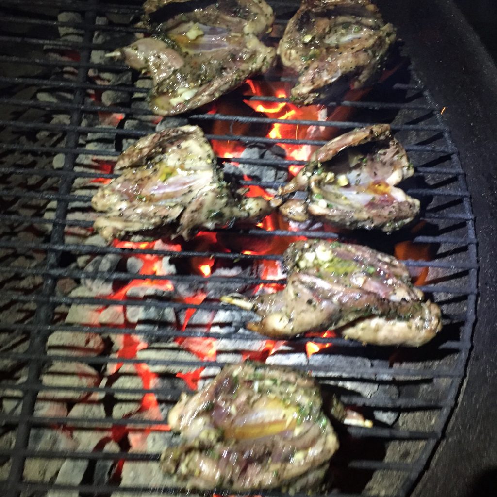 quail on the grill
